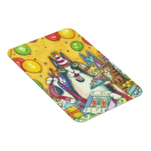 Hiss N' Fitz Katten BIRTHDAY MAGNET *Customize Magneet (Rechterzijde)