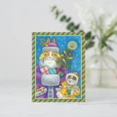 HISS N' FITZ KATTEN KERSTMIS WINKELEN, VEREN BOOM FEESTDAGENKAART (Staand voorkant)