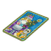 HISS N' FITZ KATTEN KERSTMIS WINKELEN, VEREN BOOM MAGNEET (Linkerzijde)