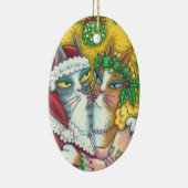 HISS N' FITZ KISSING CATS, SANTA CLAWS ORNAMENT (Rechts)