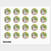 HISS N' FITZ KISSING CATS, SANTA CLAWS STICKERS (Vel)