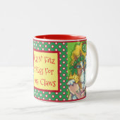 HISS N' FITZ KISSING CATS, SANTA CLAWS XMAS MOK (Voorkant rechts)