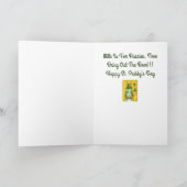 HISS N' FITZ LEPRECHAUN, ST. PADDY'S DAY FUNNY CAT FEESTDAGEN KAART (Binnen)