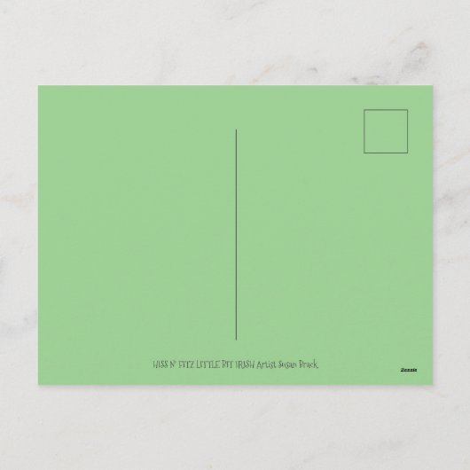 HISS N' FITZ LEPRECHAUN, ST. PADDY'S DAY FUNNY CAT FEESTDAGENKAART (Achterkant)