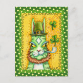 HISS N' FITZ LEPRECHAUN, ST. PADDY'S DAY FUNNY CAT FEESTDAGENKAART (Voorkant)