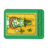HISS N' FITZ LEPRECHAUN, ST. PADDY'S DAY FUNNY CAT MAGNEET (Horizontaal)