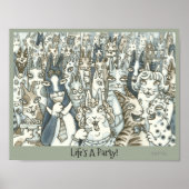 Hiss N' Fitz Party Cats POSTER (Voorkant)