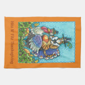 Hiss N' Fitz Pelgrim op Thanksgiving Turkije HANDD Theedoek (Horizontaal)