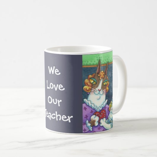 Hiss N' Fitz Teacher's Pet VALENTIJN CAT-MOK Koffiemok (Voorkant rechts)