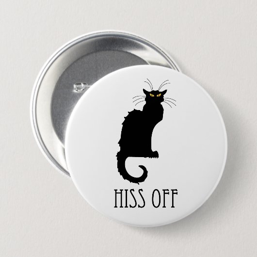 Hiss of Cat Funny Ronde Button 7,6 Cm (Voorkant /achterkant)