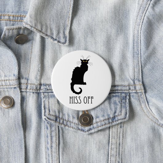 Hiss of Cat Funny Ronde Button 7,6 Cm (In situ)