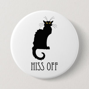 Hiss of Cat Funny Ronde Button 7,6 Cm