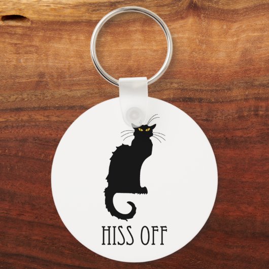 Hiss of Cat Funny Sleutelhanger (Voorkant)