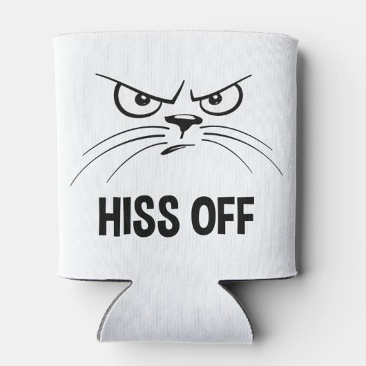 Hiss of Funny Angry Cat Blikjeskoeler (Achterkant)