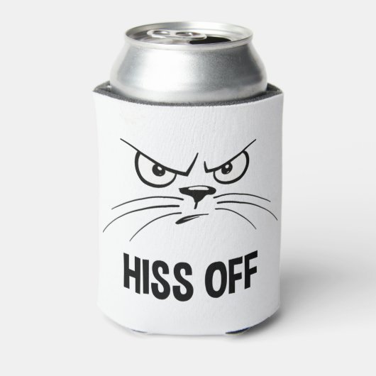 Hiss of Funny Angry Cat Blikjeskoeler (Blikje Achterkant)