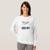 Hiss of Funny Angry Cat T-shirt (Voorkant volledig)