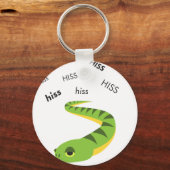 Hiss Snake Cute Emoji Sleutelhanger (Voorkant)