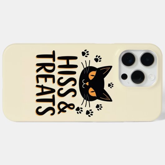 Hiss & Treats Black Cat Case-Mate iPhone Case (Achterkant (horizontaal))
