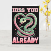 Hiss You Already Cute Snake Card Kaart (Gele Bloem)