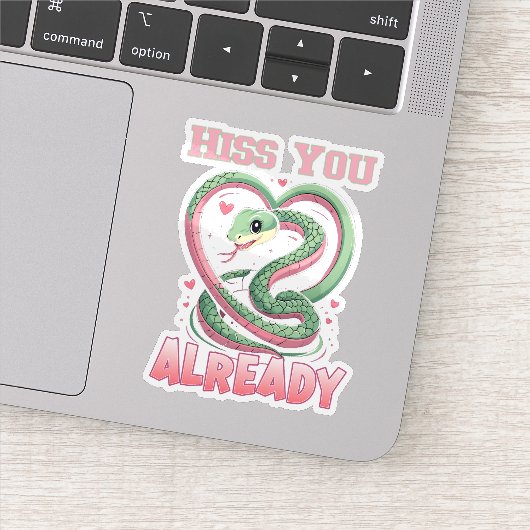 Hiss You Already Pastel Snake Sticker (Detail)