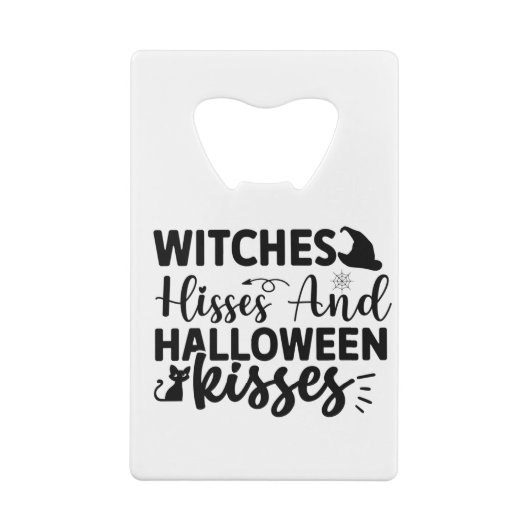 Hisses en Halloween Kisses Creditkaart Flessenopener (Achterkant)