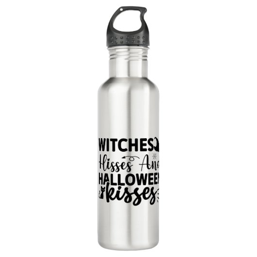 Hisses en Halloween Kisses Waterfles (Voorkant)
