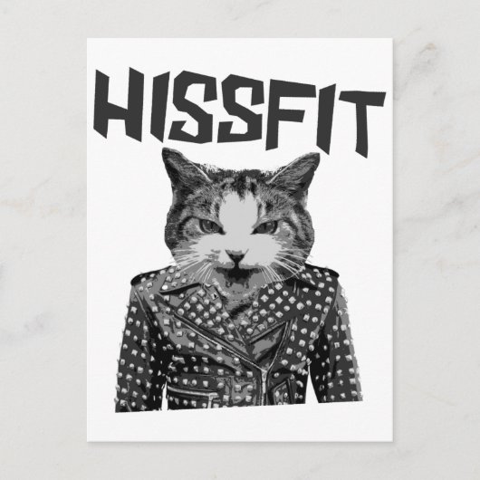 Hissfit Rebel Misfit Kitty Cat Briefkaart (Voorkant)