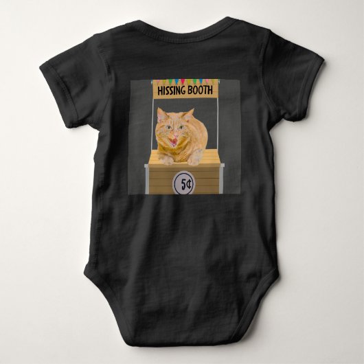 Hissing Booth Cat Baby Bodysuit (Achterkant)