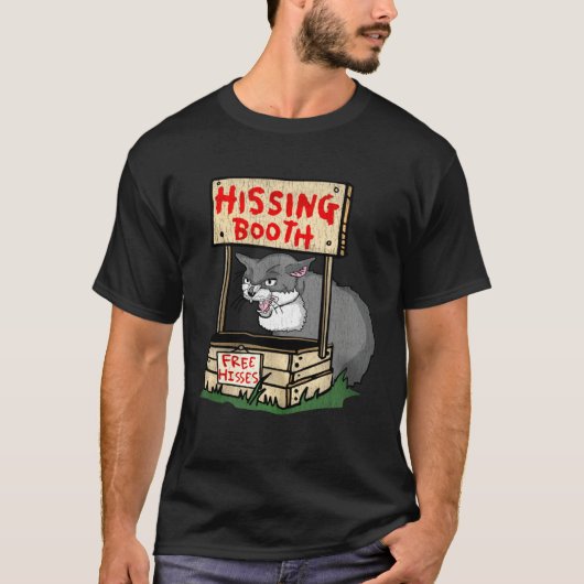 Hissing booth free hisses cat t-shirt (Voorkant)