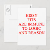 hissy fit briefkaart (Voorkant / Achterkant)