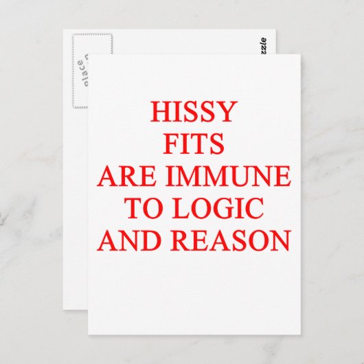 hissy fit briefkaart (Voorkant / Achterkant)