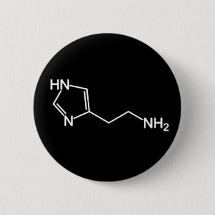 Histadine molecule pin ronde button 5,7 cm