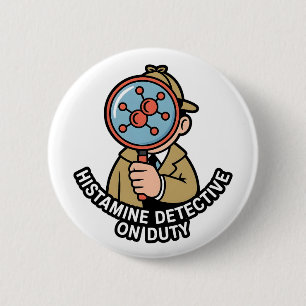 Histamine detective op wacht bewustzijn ronde button 5,7 cm
