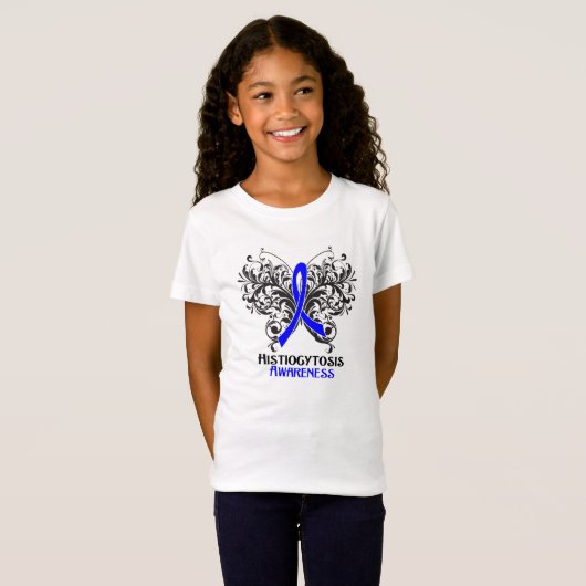 Histiocytose Awareness Butterfly T-shirt (Voorkant volledig)