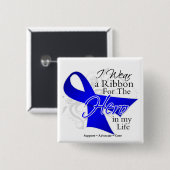 Histiocytose Ribbon Hero in mijn leven Vierkante Button 5,1 Cm (Voorkant /achterkant)