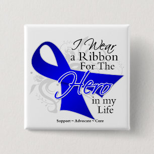 Histiocytose Ribbon Hero in mijn leven Vierkante Button 5,1 Cm