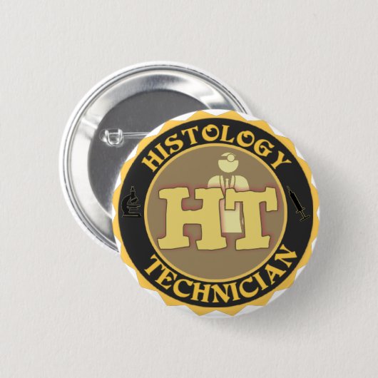 HISTOLOGIE-LOGO RONDE BUTTON 5,7 CM (Voorkant /achterkant)