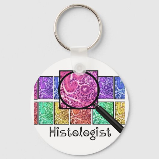Histologist Gifts Magnified Cells Design Sleutelhanger (Voorkant)
