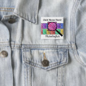Histologist Gifts Magnified Cells Design Vierkante Button 5,1 Cm (In situ)