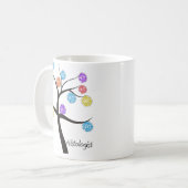 Histologist Tree Design Microscopic Cell Leaves Koffiemok (Voorkant links)