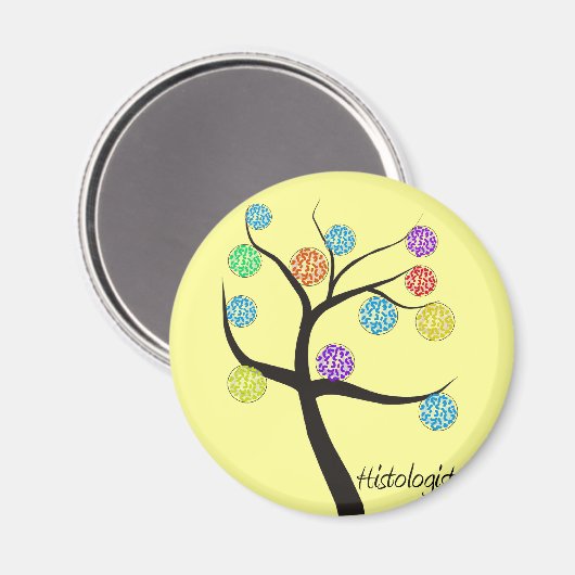 Histologist Tree Design Microscopic Cell Leaves Magneet (Voorkant / Achterkant)