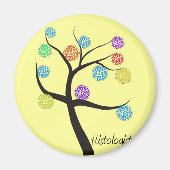 Histologist Tree Design Microscopic Cell Leaves Magneet (Voorkant)