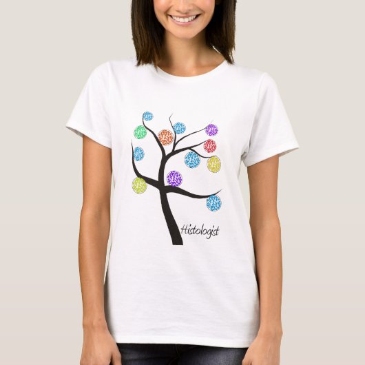 Histologist Tree Design Microscopic Cell Leaves T-shirt (Voorkant)