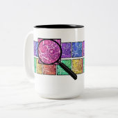 Histoloog Gifts Magnified Cells Design Two-Tone  Tweekleurige Koffiemok (Voorkant links)