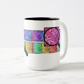 Histoloog Gifts Magnified Cells Design Two-Tone  Tweekleurige Koffiemok (Voorkant rechts)