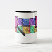 Histoloog Gifts Magnified Cells Design Two-Tone  Tweekleurige Koffiemok (Center)