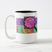 Histoloog Gifts Magnified Cells Design Two-Tone  Tweekleurige Koffiemok (Links)