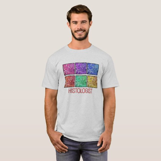 Histoloog Gifts Microscope Design T-Shirt (Voorkant volledig)