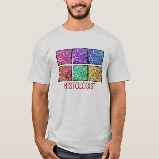 Histoloog Gifts Microscope Design T-Shirt (Voorkant)
