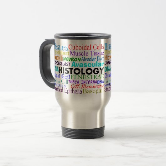 Histoloog Terminology Travel Mug Reisbeker (Voorkant links)
